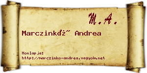 Marczinkó Andrea névjegykártya