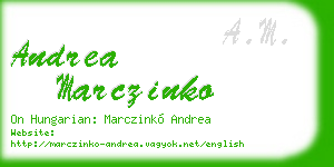 andrea marczinko business card