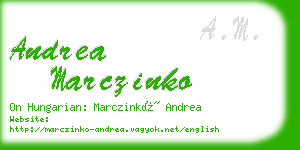 andrea marczinko business card